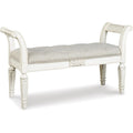 by Ashley Realyn Antique White Bench