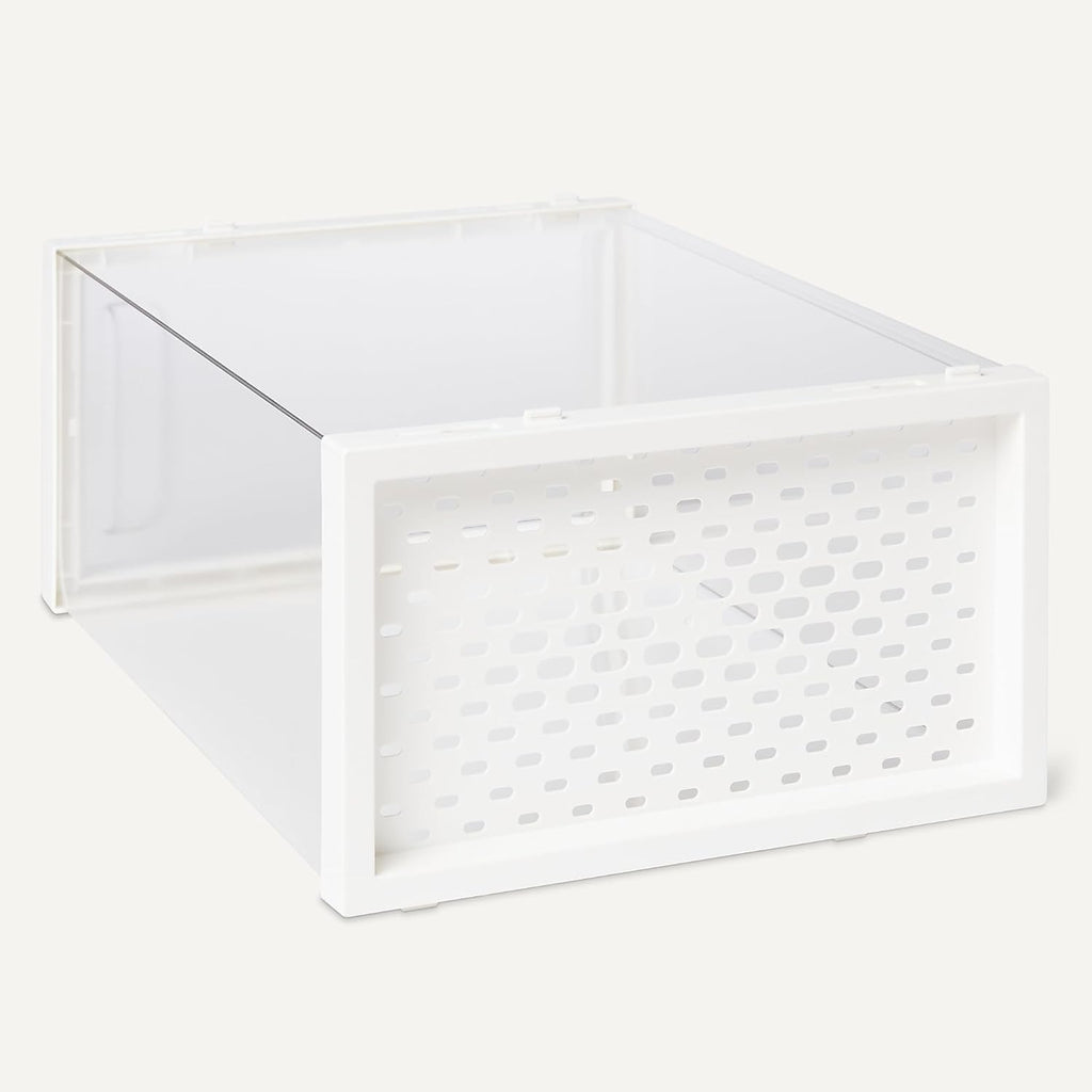 Clear Stackable Foldable Small Shoe Boxes,12-Pack