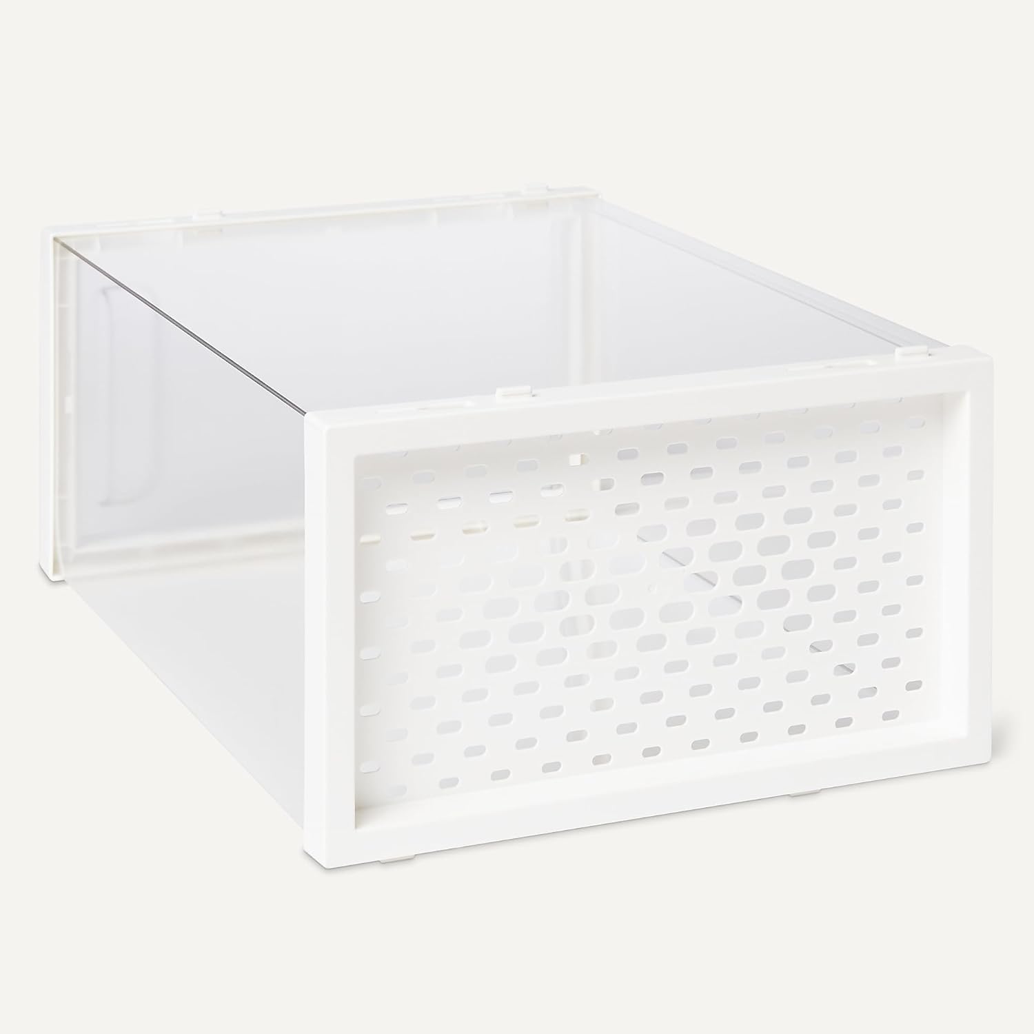 Clear Stackable Foldable Small Shoe Boxes,12-Pack