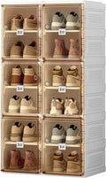 6-Layer Magnetic Clear Door Shoe Organizer