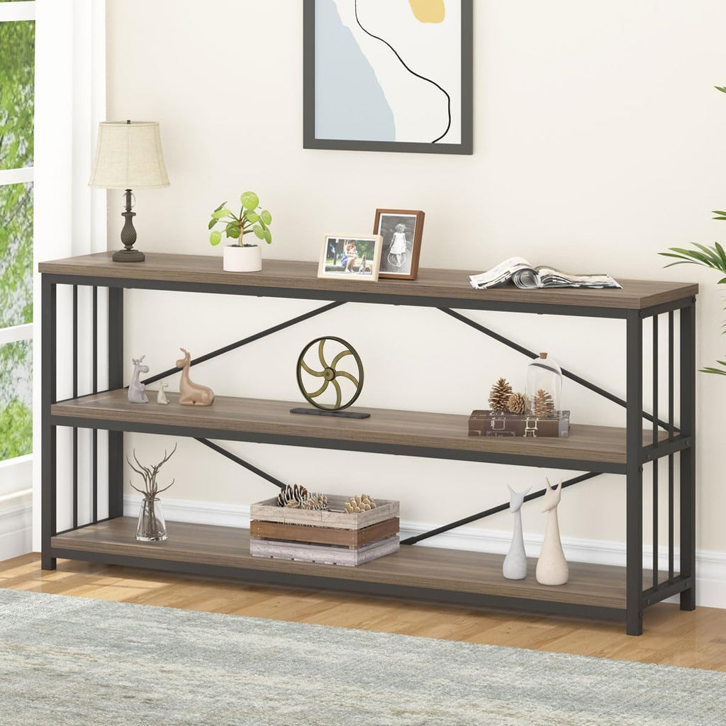 63" Rustic Oak Console Table