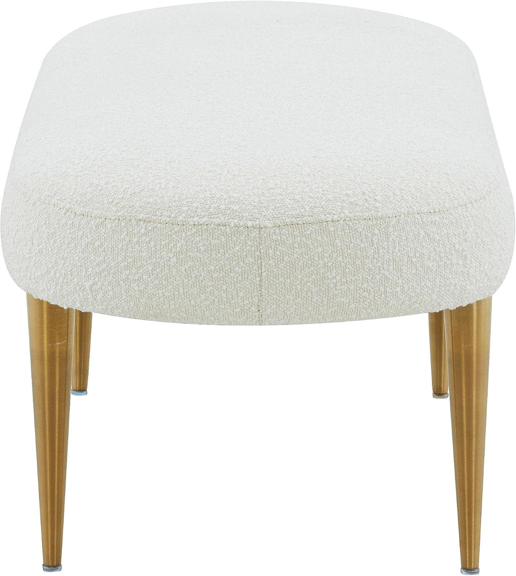 Corinna Oval Ivory Boucle Gold Bench