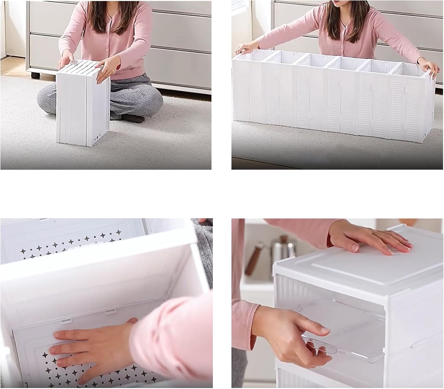 6-Tier Clear Foldable Shoe Rack