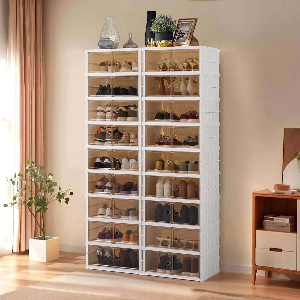 Foldable Shoe Cabinet with Doors