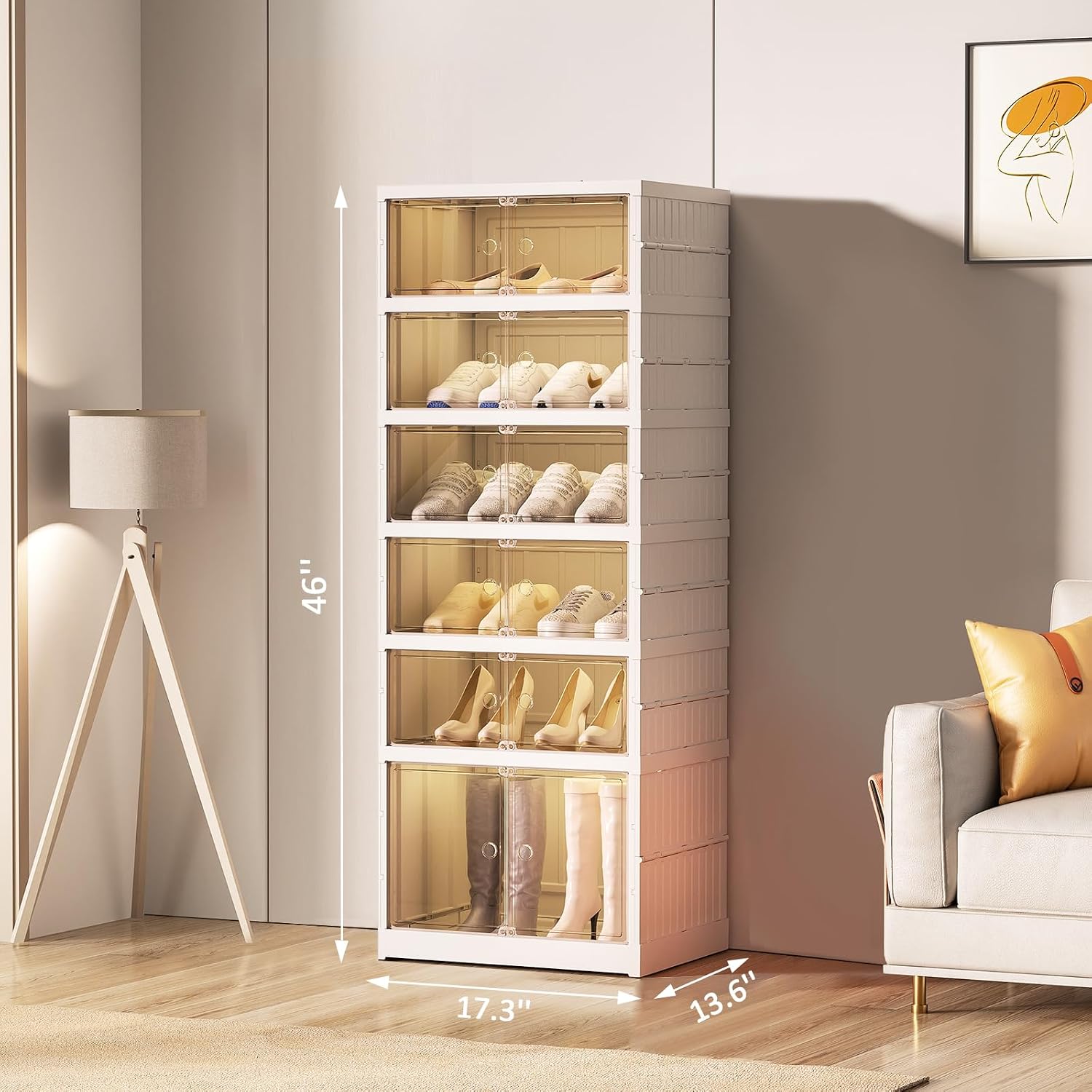 6-Tier Foldable Shoe Rack