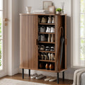 6-Tier Shoe Cabinet with Sliding Doors
