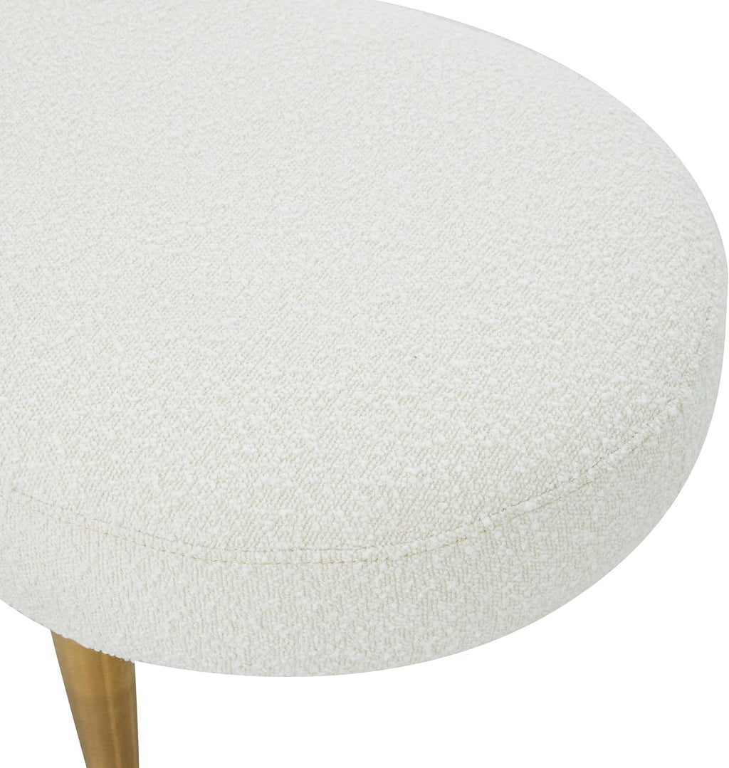 Corinna Oval Ivory Boucle Gold Bench