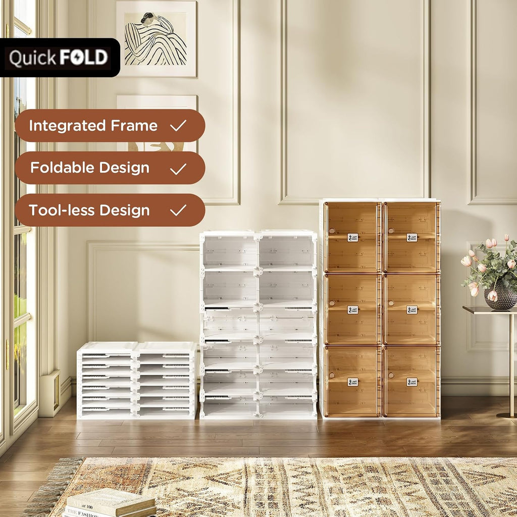 6-Layer Magnetic Clear Door Shoe Organizer