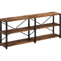70.8" Vintage Brown 3-Tier Console Table