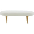 Corinna Oval Ivory Boucle Gold Bench