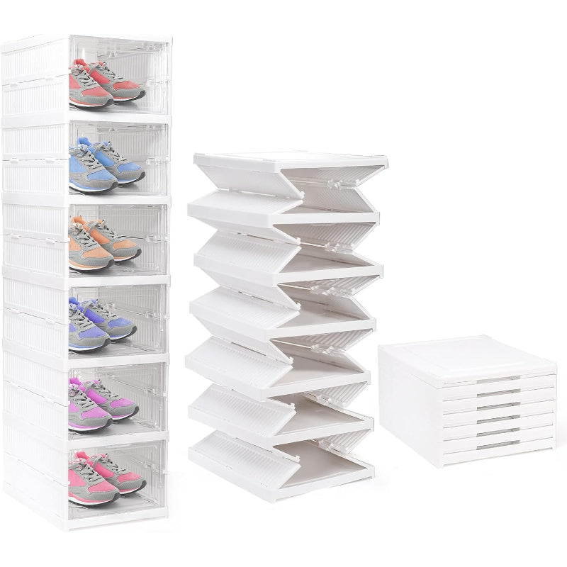 6-Tier Clear Foldable Shoe Rack